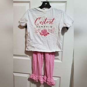 Cutest Pumpkin In The Patch T-shirt & Pink Pants Set Size 5/6